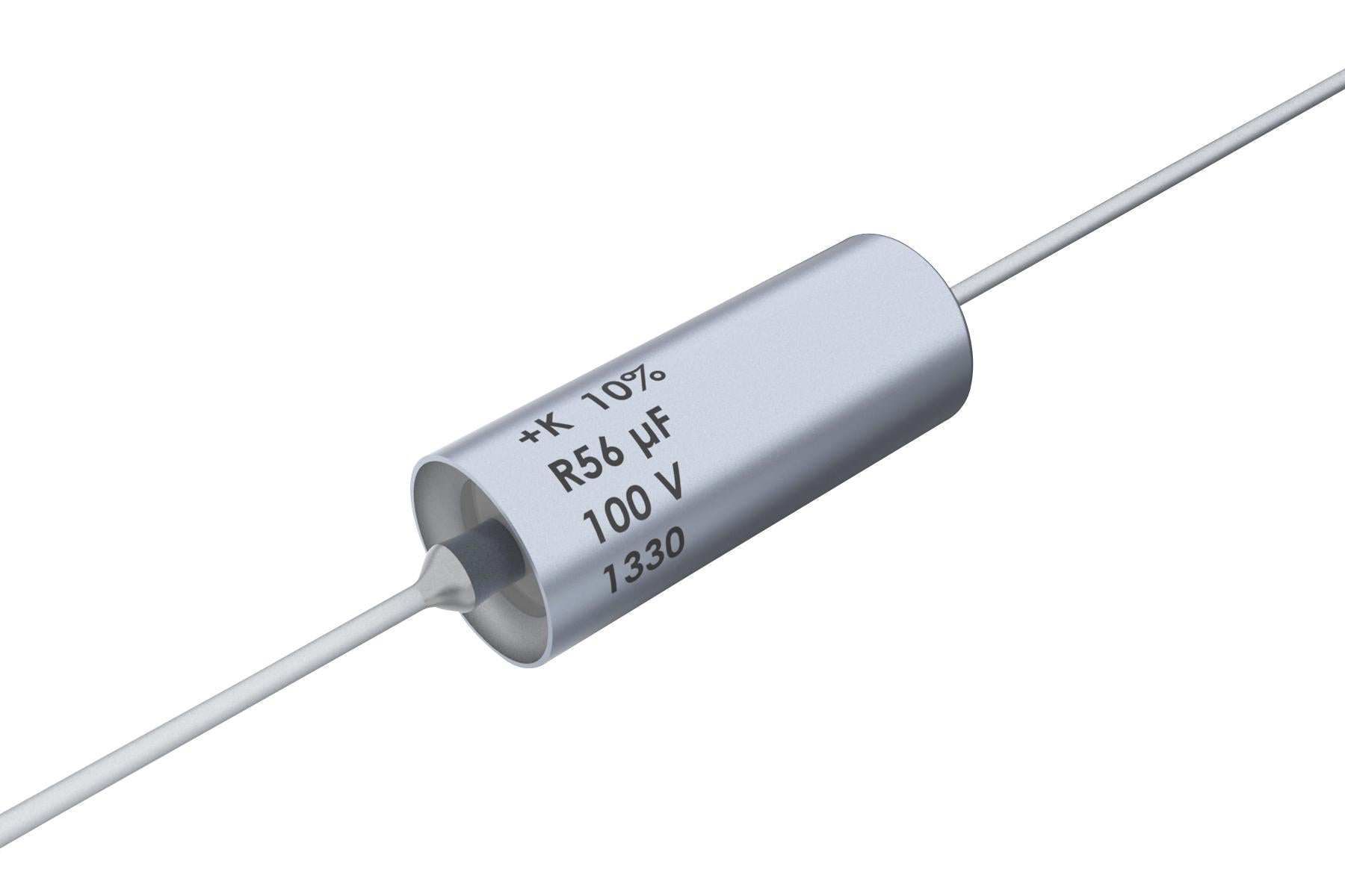 T110A105M050AS CAP, 1UF, 50V, TANT, AXIAL KEMET