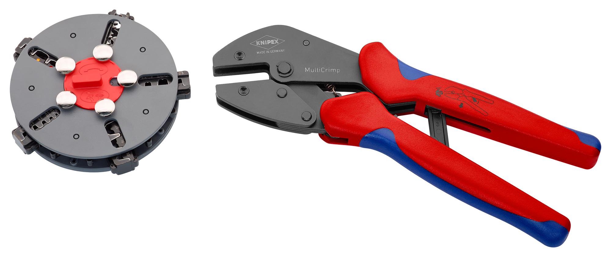97 33 02 MULTICRIMP PLIERS, CHARGER W. 5 DIES KNIPEX