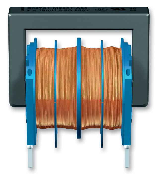 B82731M2901A030 CHOKE, D CORE, 15MH, 0.9A EPCOS