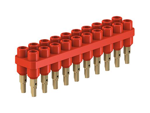 63.9356-22 SOCKET, 20 POLE, 6MM, RED STAUBLI