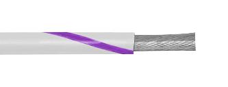 1557 WV005 HOOK-UP WIRE, 16AWG, WHITE/PURPLE, 30M ALPHA WIRE