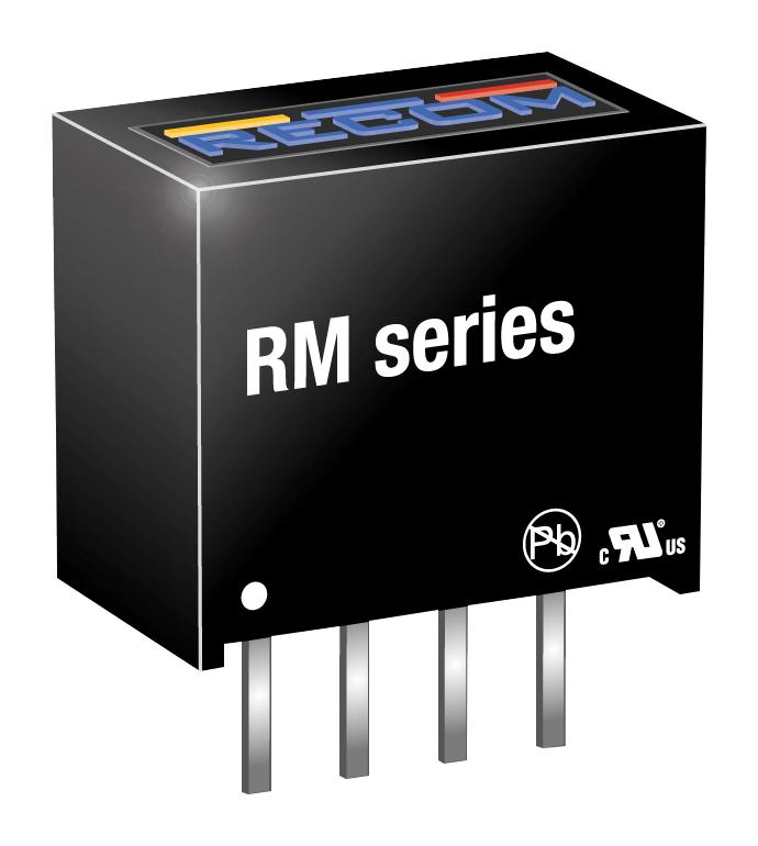 RM-1212S DC/DC, UNREG, 0.25W, 12V, 12V, SIP4 RECOM POWER