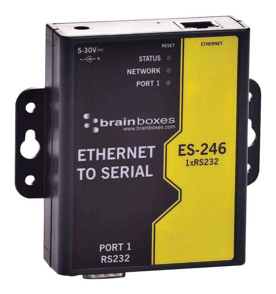 ES-246 SERVER, ENET-SERIAL, 1 PORT, RS232 BRAINBOXES