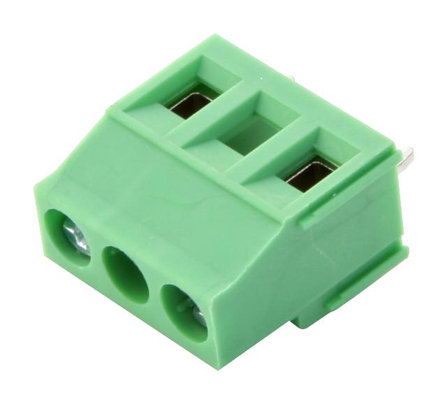 MKDSN 2,5/ 3 (1,3) TERMINAL BLOCK, WIRE TO BRD, 3POS, 12AWG PHOENIX CONTACT