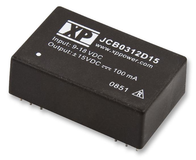 JCB0324S15 DC/DC CONVERTER, 3W, SINGLE 15V O/P XP POWER