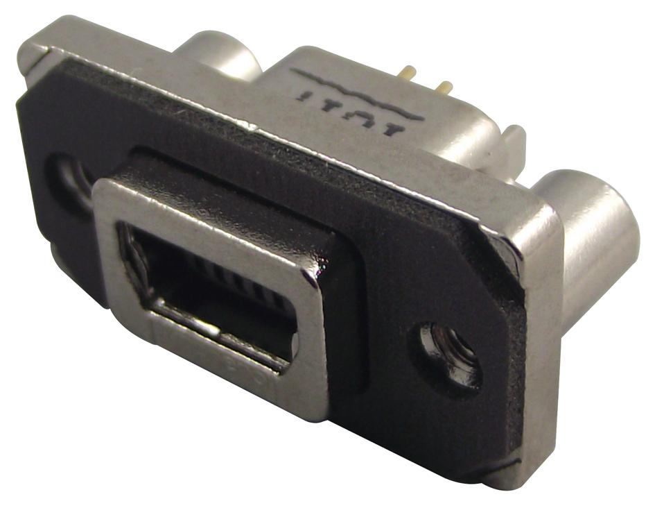 MUSBB55104 MINI USB, 2.0 TYPE B, RECEPTACLE, TH AMPHENOL ICC