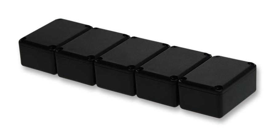 RX2006/S-FIVES BOX, ABS, BLACK, 18X40X28MM, PK5 CAMDENBOSS
