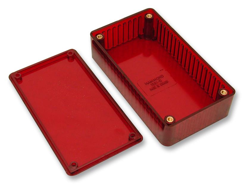 1591ATRD ENCLOSURE MULTIPURPOSE POLYCARBONATE RED HAMMOND