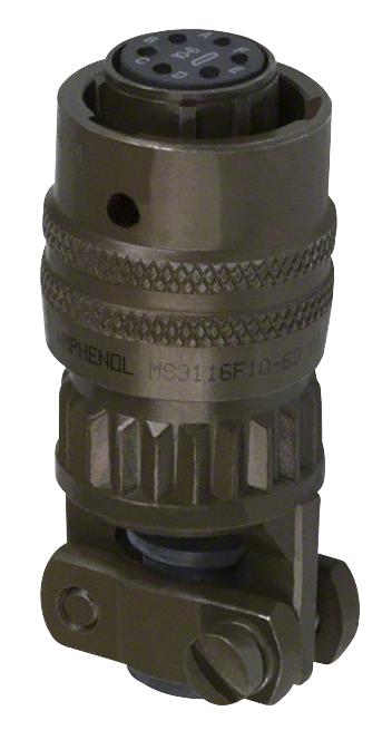 MS3116F8-3S W/P CAP CIRCULAR, SIZE 8, 3WAY, SKT AMPHENOL