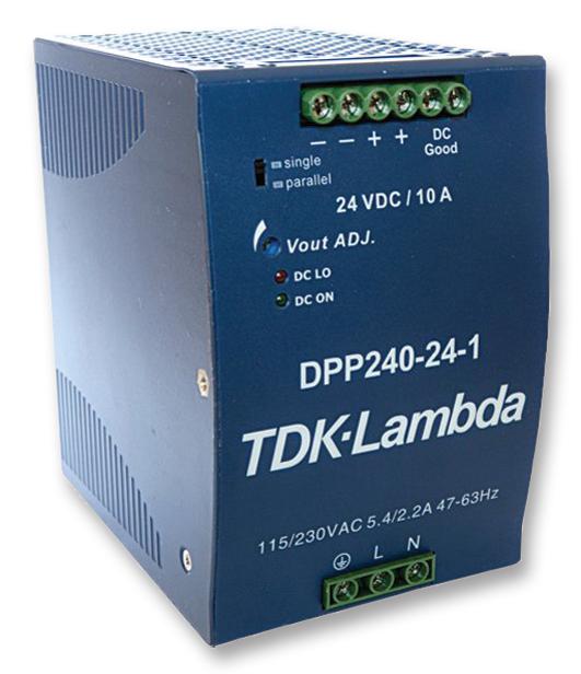 DPP240-24-1 PSU, AC/DC, DIN RAIL, 24V, 240W, 1PH TDK-LAMBDA