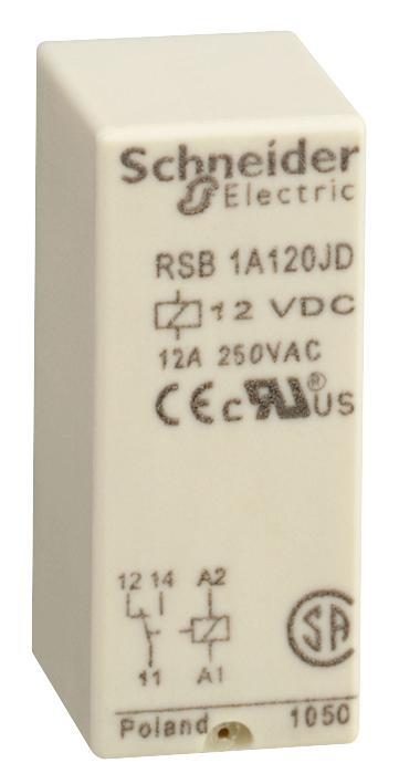 RSB2A080JD RELAY, DPDT, 250VAC, 28VDC, 8A SCHNEIDER ELECTRIC