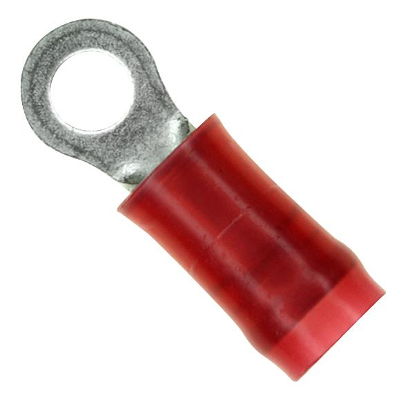 31880 CRIMP TERMINAL, RING, RED, STUD # 4 AMP - TE CONNECTIVITY