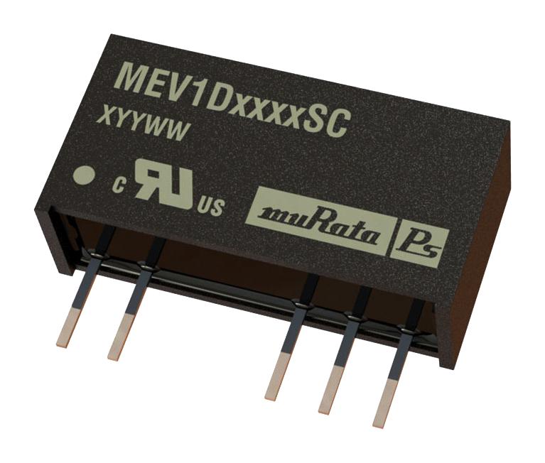 MEV1D2415SC DC/DC, 1W 24V TO +/-15V SIP, 3KVDC ISO MURATA POWER SOLUTIONS