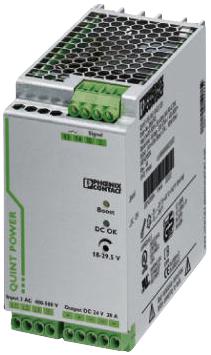 QUINT-PS/3AC/24DC/20 PSU, DIN RAIL, 24V, 20A PHOENIX CONTACT