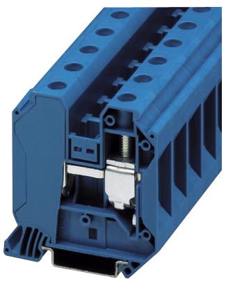 UT 35 BU TERMINAL BLOCK, DIN RAIL, 2POS, 6AWG PHOENIX CONTACT