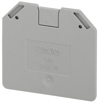 D-UT 16 TERMINAL BLOCK, END PLATE, 16MM PHOENIX CONTACT