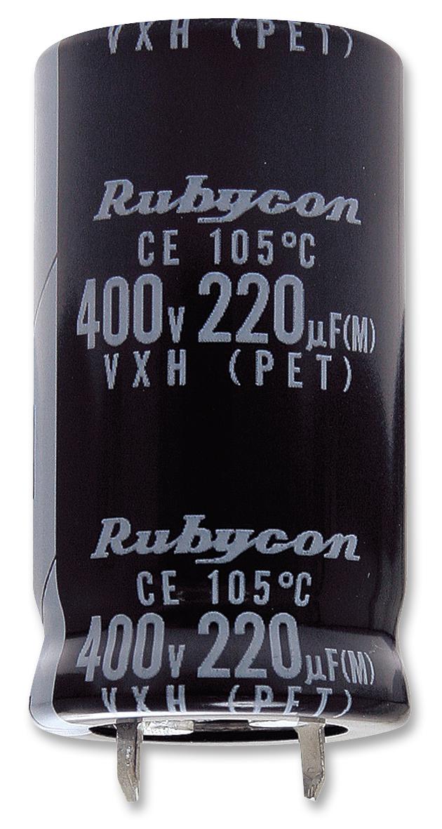 450VXH100MEFCSN22X25 CAP, 100µF, 450V, ALU ELEC, SNAP IN RUBYCON