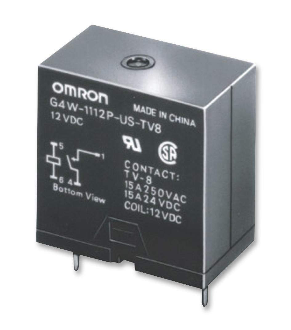 G4W2214PUSHP DC12 RELAY, DPST-NO, 250VAC, 24VDC, 15A OMRON