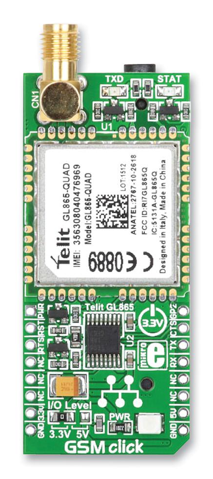 MIKROE-1298 ADD-ON-BOARD, GSM CLICK MIKROELEKTRONIKA