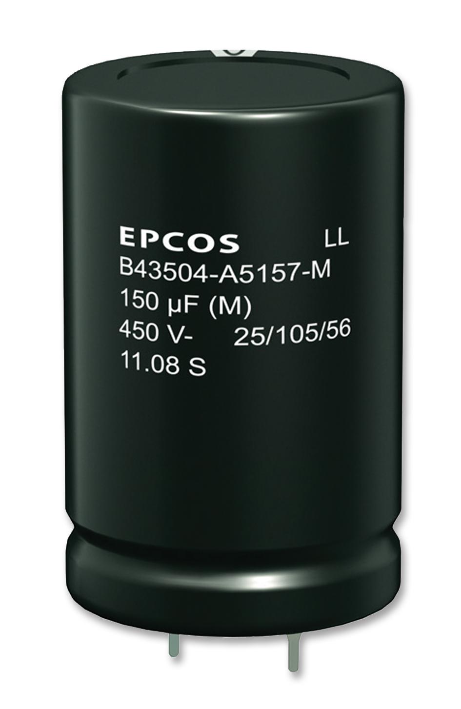 B43504A9227M000 CAP, 220µF, 400V, ALU ELEC, SNAP IN EPCOS