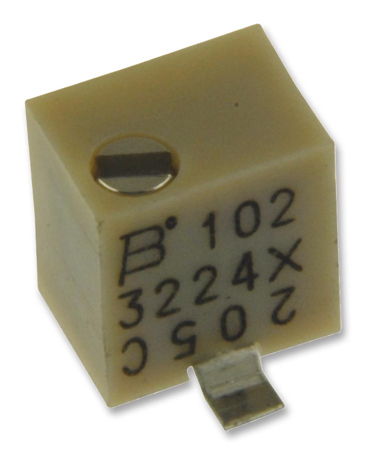 3224X-1-102E TRIMMER, POT, 1KOHM, 10%, 12TURN, SMD BOURNS