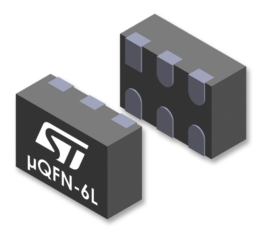 HSP061-2M6 DIODE, ESD PROT., 8KV, 0.6PF, µQFN-6L STMICROELECTRONICS