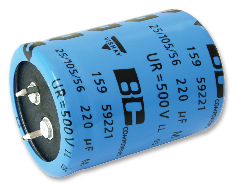 MAL215929121E3 CAP, 120µF, 500V, ALU ELEC, SNAP-IN VISHAY