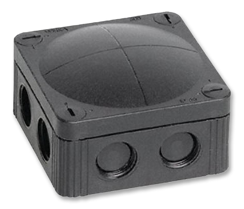 COMBI 308/5/S JUNCTION BOX, PP, BLACK, 85X85X51MMIP66 WISKA