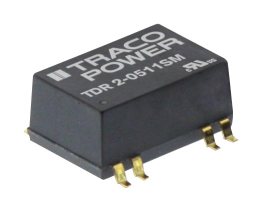 TDR 2-1212SM DC/DC CONVERTER, 2W, 12V, 0.167A TRACO POWER