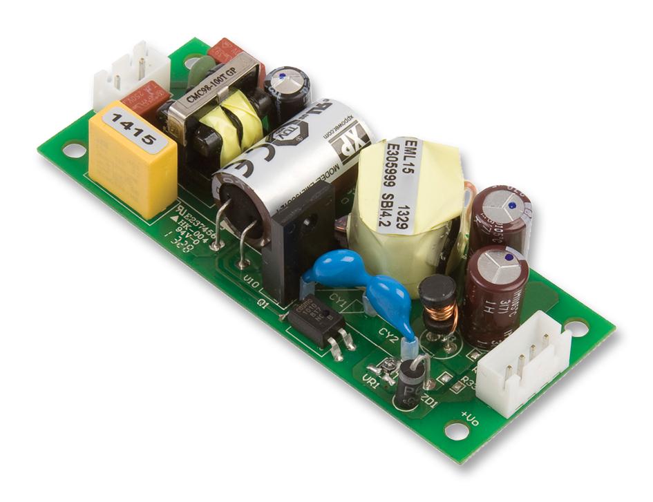 EML15US24-T AC/DC CONVERTER, 15W, 24V, 0.63A XP POWER