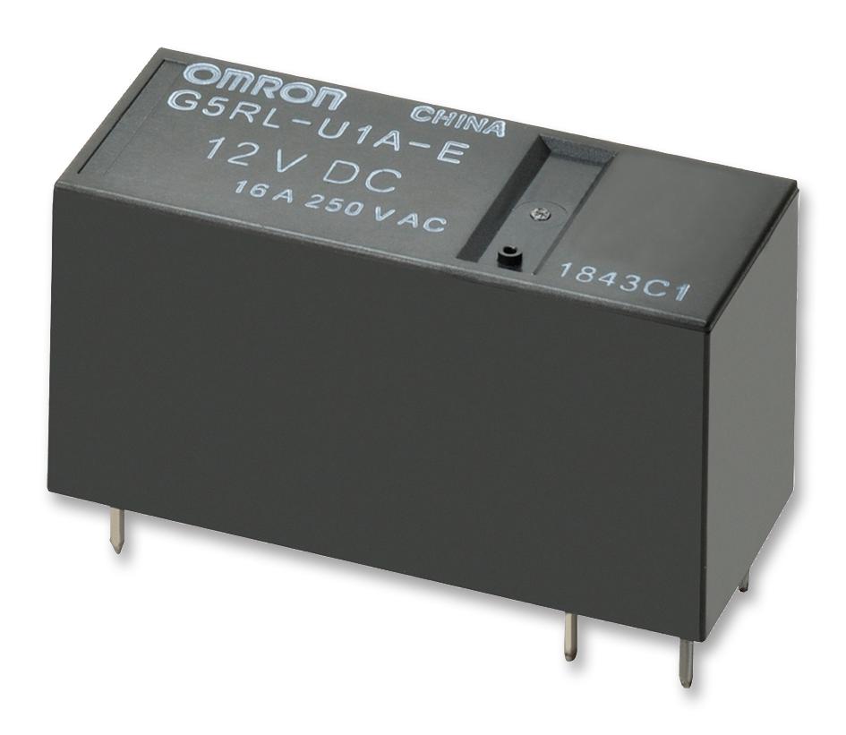 G5RLU1AE DC12 RELAY, SPST-NO, 250VAC, 24VDC, 16A OMRON