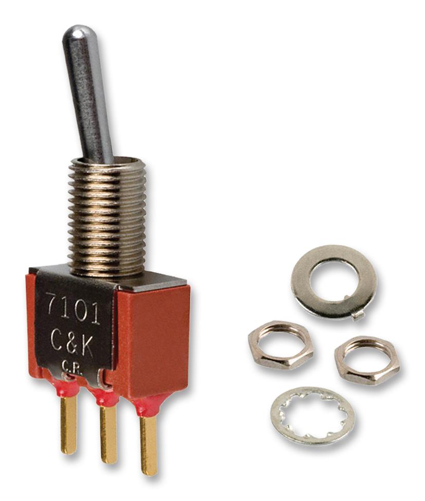 7101SYCQE SWITCH TOGGLE SPDT 5A 120V C&K COMPONENTS