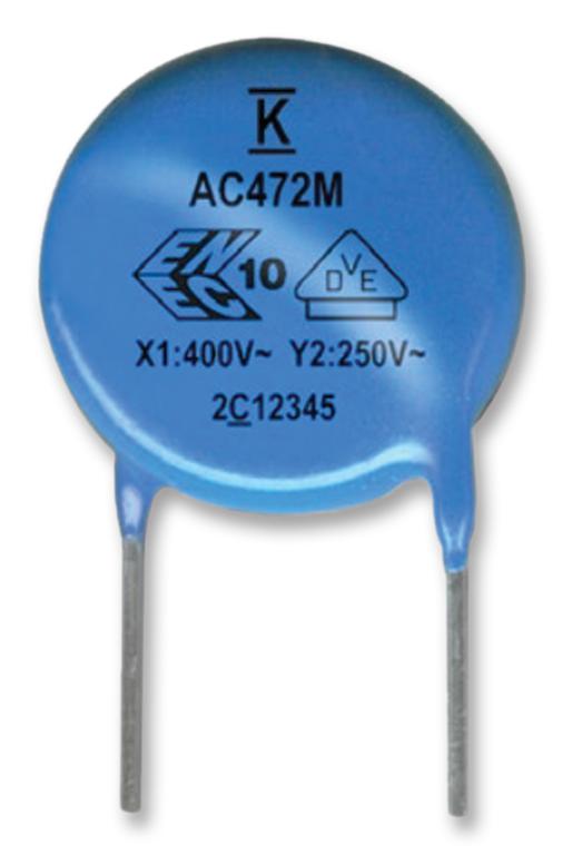 C931U222MVWDBA7317 CAP, 2200PF, 400VAC, 20%, Y5U KEMET