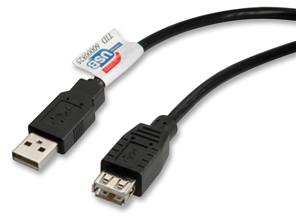 11.02.8947 COMPUTER CABLE, USB2.0, 800MM, BLACK ROLINE