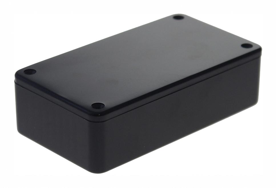 BIM2003/13-BLK/BLK PCB BOX ENCLOSURE, ABS, BLACK CAMDENBOSS