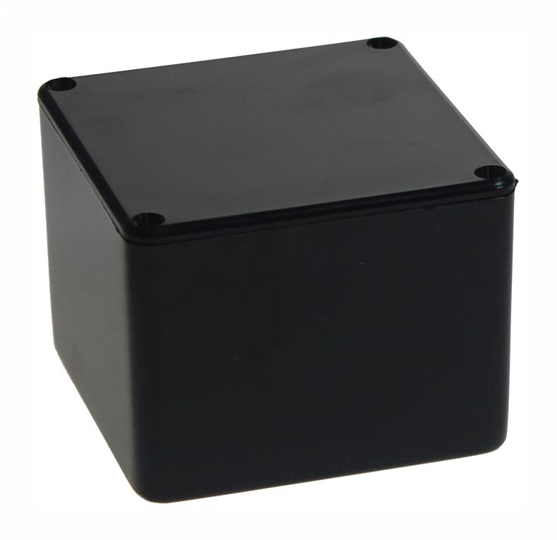 BIM2008/18-BLK/BLK PCB BOX ENCLOSURE, ABS, BLACK CAMDENBOSS