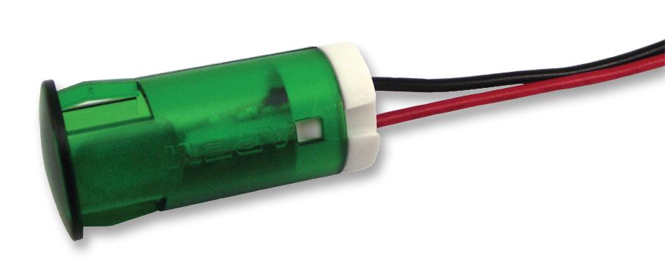 QS123XXG24 INDICATOR, LED PANEL MNT, 12MM, GREEN APEM