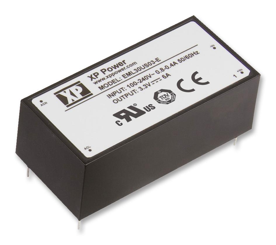 EML30US03-E POWER SUPPLY, AC-DC, MEDICAL, 3.3V, 6A XP POWER