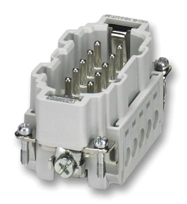 HC-B 10-I-UT-M RECTANGULAR MALE INSERT, 10POS, SCREW PHOENIX CONTACT