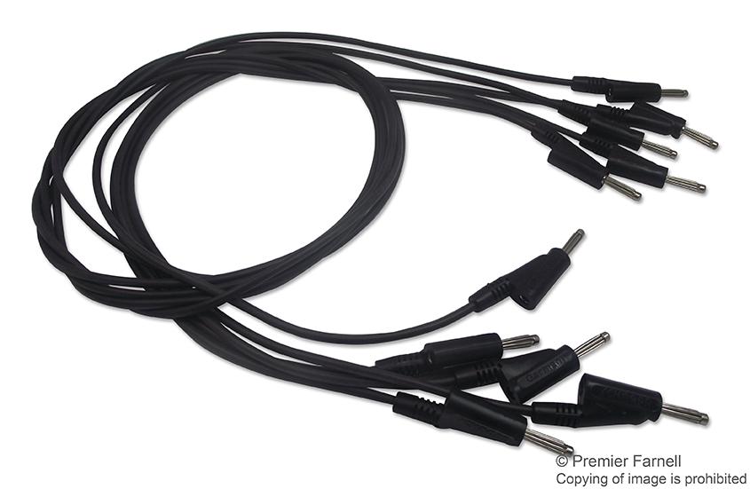 HZ10S SILICON TEST LEAD SET, BLACK, 1M, PK5 ROHDE & SCHWARZ