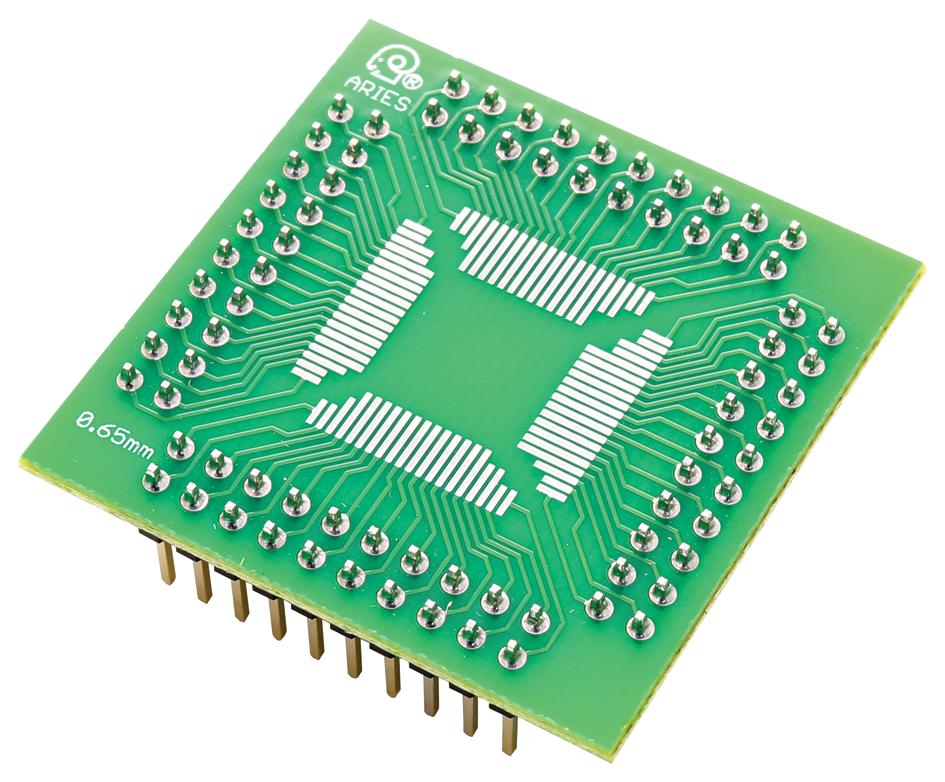 LCQT-QFP0.65-64 IC ADAPTOR, 64-QFP TO PGA, 2.54MM ARIES