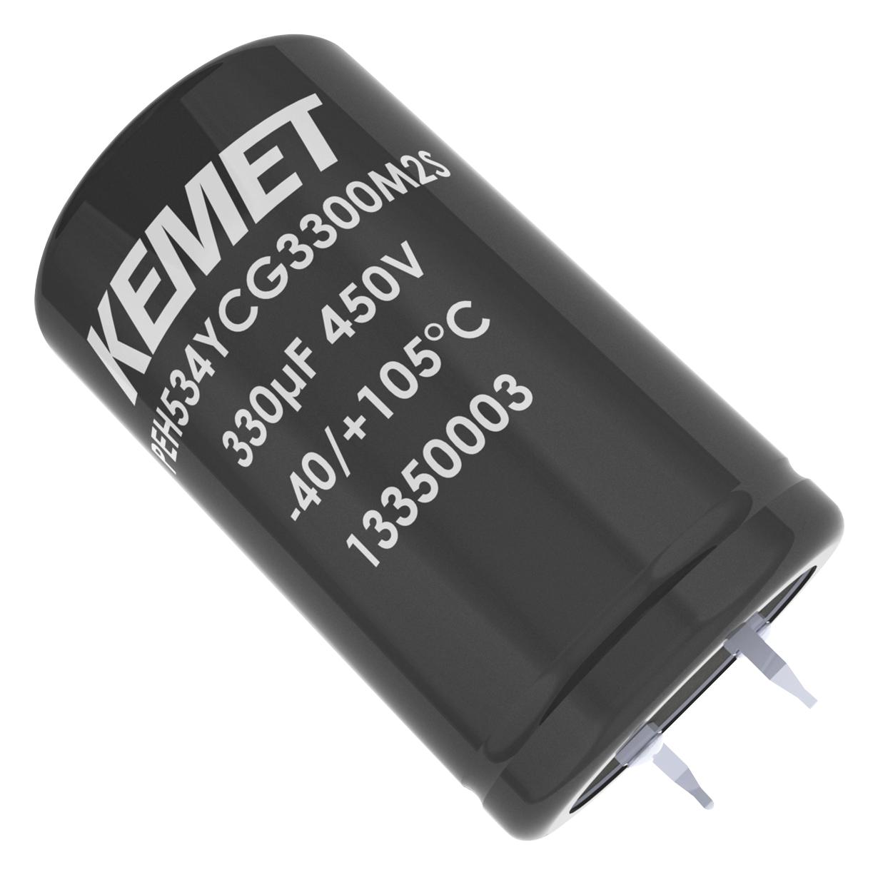 PEH534VBF3220M2 CAP, 220µF, 400V, ALU ELEC, SNAP-IN KEMET