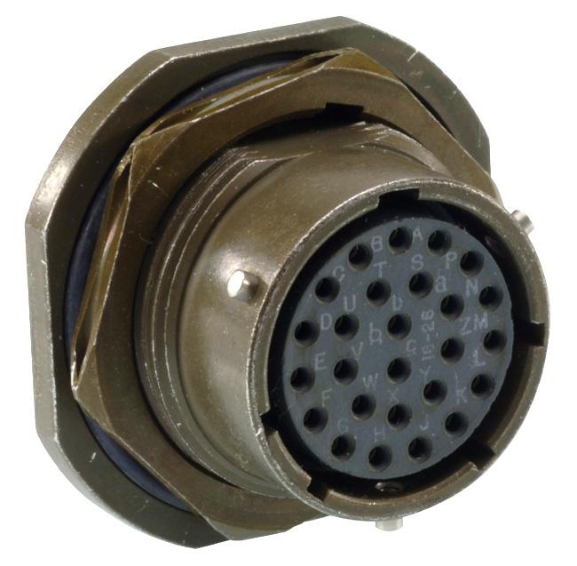KPT07A10-6SWEX CIRCULAR CONNECTOR, RCPT, 10-6, JAM NUT ITT CANNON