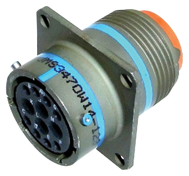 MS3470W12-3S CIRCULAR CONNECTOR, RCPT, 12-3, FLANGE AMPHENOL MATRIX