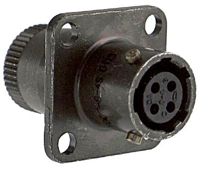 PT00CP14-18S CIRCULAR CONNECTOR, RCPT, 14-18, FLANGE AMPHENOL