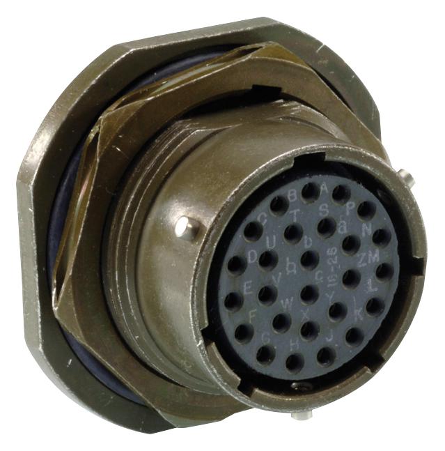 PT07P12-3S CIRCULAR CONNECTOR, RCPT, 12-3, JAM NUT AMPHENOL INDUSTRIAL