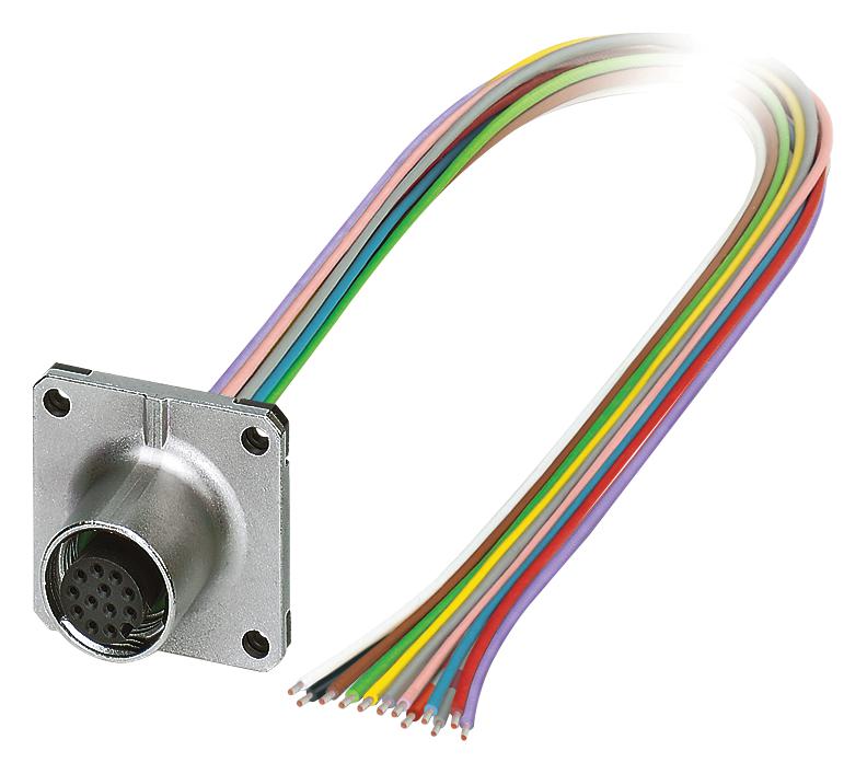 SACC-SQ-M12FS-12CON-25F/0,5 SENSOR CORD, 12P, M12 RCPT-FREE END PHOENIX CONTACT