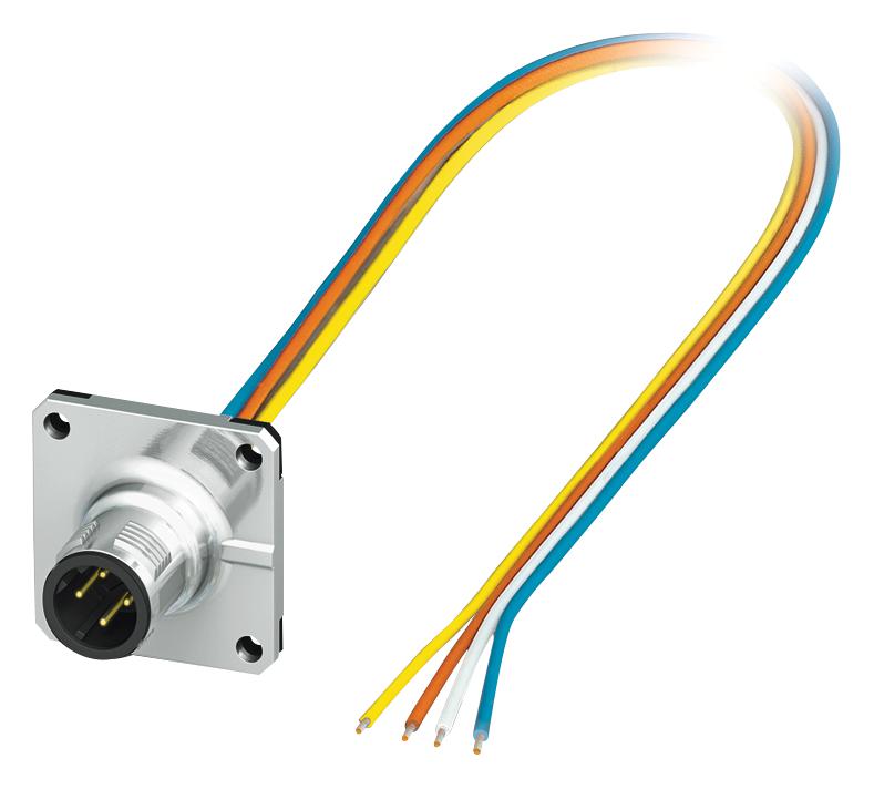 SACC-SQ-M12MSD-4CON-25F/0,5 SENSOR CORD, 4P, M12 PLUG-FREE END, 0.5M PHOENIX CONTACT