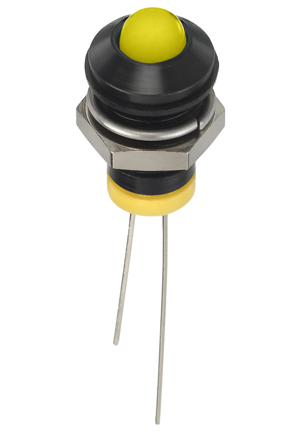 Q8P6BXXY02E LED INDICATOR, PANEL, 8MM, YELLOW, 2VDC APEM