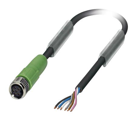 SAC-6P- 5,0-PUR/M 8FS SENSOR CORD, 6P, M8 RCPT-FREE END, 5M PHOENIX CONTACT